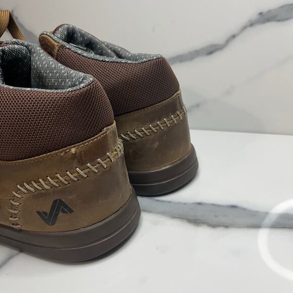 Forsake Phil Mid Waterproof Sneakers Boots Mens Sz 12 Brown Shoes Leather Walnut - Picture 6 of 9